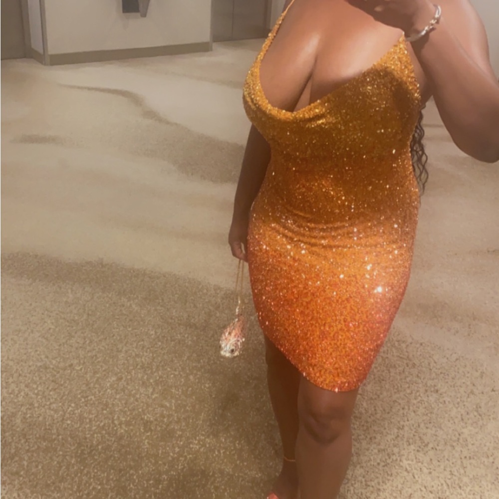 Retrofete ombré sequined dress